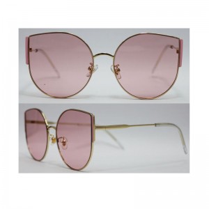 Оптовые Пользовательские Логотип Металлические Солнцезащитные Очки Женщины Big Cat Eyes Frame