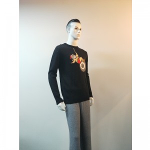 Свитер с принтом черного цвета RLMS0028F