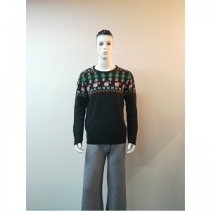 Свитер с принтом черного цвета RLMS0052F