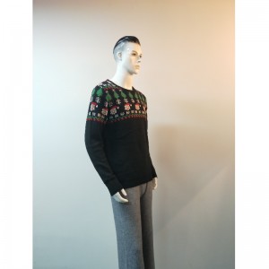 Свитер с принтом черного цвета RLMS0052F