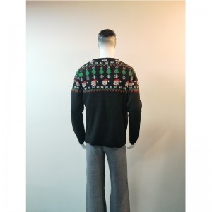 Свитер с принтом черного цвета RLMS0052F