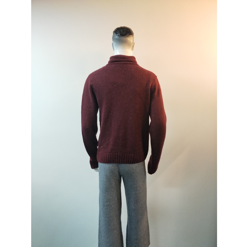 Бургундский свитер RLMS0054F