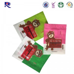 ламинированный пластиковый пакет на молнии для закусок