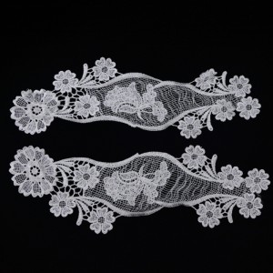 1 # кружевное декольте, кружево из молочного шелка, кружево из полиэстера / нейлона, хлопковое кружево