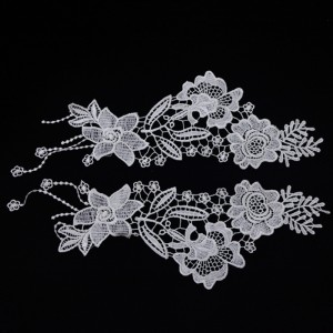 1 # кружевное декольте, кружево из молочного шелка, кружево из полиэстера / нейлона, хлопковое кружево