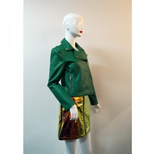 Зеленая байкерская куртка RLWPJ0011N