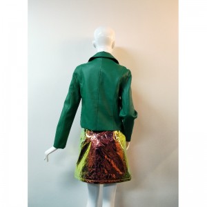 Зеленая байкерская куртка RLWPJ0011N