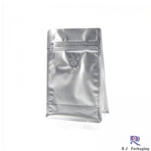 серебристый бычий мешок, с кофейным клапаном