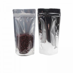 Передний прозрачный пластиковый пакет для пищевых продуктов с запахом на молнии