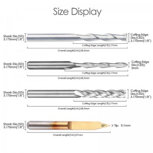 Комбинированный набор концевых фрез