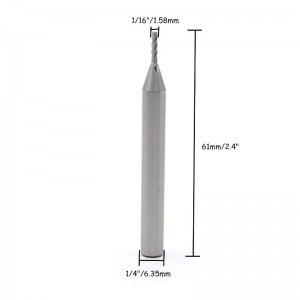 1/16-дюймовый режущий диаметр х 1/4 \