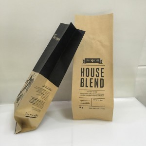 Изготовленные на заказ печатая тепловое уплотнение кофейное зерно бумаги Kraft упаковывая бумажные мешки с клапаном