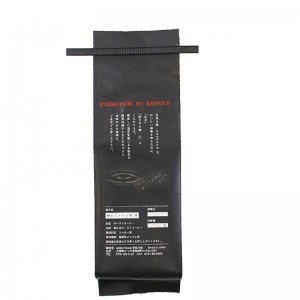 боковая вставка матовая жестяная стяжка на упаковке кофейного клапана