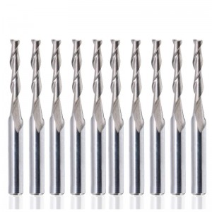 1/8 \"Диаметр хвостовика. Твердосплавные концевые фрезы, 2 мм режущий диаметр. Фрезы с ЧПУ, 2-канавный спиральный режущий инструмент,...