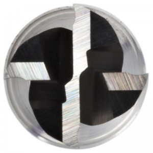 Концевая фреза с твердосплавным наконечником, удлиненная вылет, без покрытия (блестящая), спираль 30 градусов, 4 канавки, общая дли...