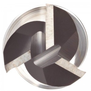 Концевая фреза с твердосплавным шлицем, дюймовая, без покрытия (светлая), чистовая и черновая обработка, спираль 30 градусов, 3 кана...