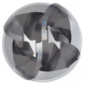 Концевая фреза с твердосплавным шариковым наконечником, сверхдлинная вылет, без покрытия (блестящая), спираль 30 градусов, 4 канав...