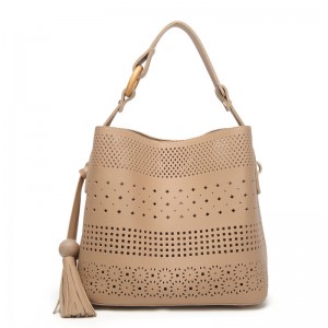 Оптовая выдолбленная однослойная сумка из искусственной кожи с кисточками