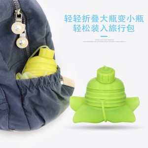 Портативный творческий силикагель чашка воды пищевой складной открытый спорт личность бутылка воды работает фитнес портативны...