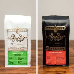 Напечатанный на заказ кофейный пакет с плоским дном и вентиляционной алюминиевой фольгой для упаковки кофе