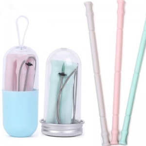 Складная силиконовая соломка