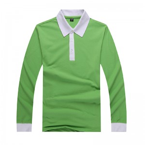 Рубашка с длинным рукавом с контрастным воротником