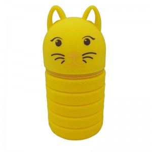 Случай ручки карандаша застежки -молнии мешка ручки силикона изготовленный на заказ