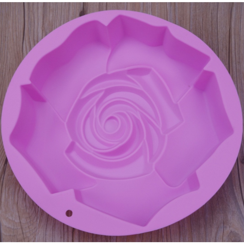 Силиконовые формы для тортов одного негабаритного розового торта формы одно отверстие большой цветок для выпечки поделки инструмент для выпечки