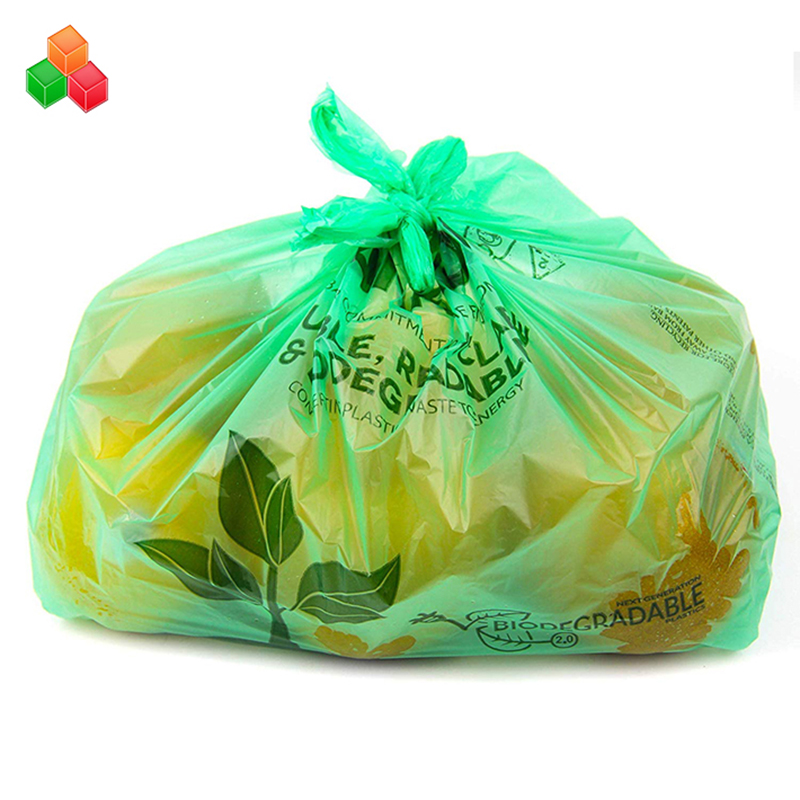 Рекламный логотип с логотипом цветной нетоксичный 100% компостируемый биоразлагаемый pe + d2w пластиковый мусор