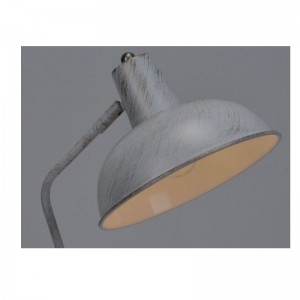 Настольная лампа с функцией регулировки абажура из металла и белого матового золота