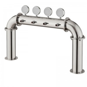 Оборудование для распределения пива Бар Ресторан Высококачественная винная колонна 4 отверстия Тип двери Винная башня с лампой PVD