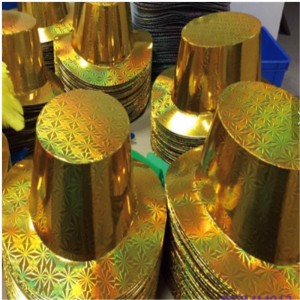 горячий маркетинг вечеринка декоративный пластик блестящая бумага сверху шляпа оптом