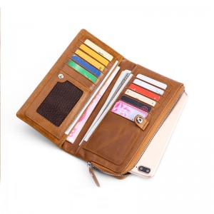 ["2019 Мода Новый Многофункциональный Карточный Мешок Глава Дермы Длинный мужской Бизнес-Кошелек Банковская Карта Ретро мужская С...