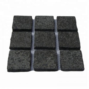 Черный природный базальтовый брусчатка