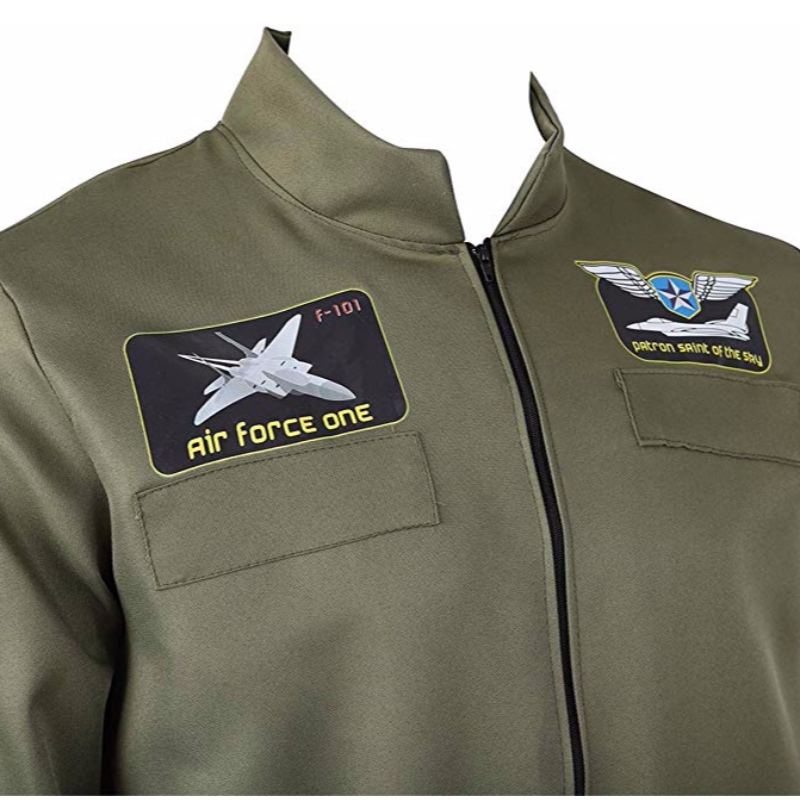 Костюмы летного костюма летного истребителя военно-воздушных сил США для взрослых с вышитыми заплатами и карманами