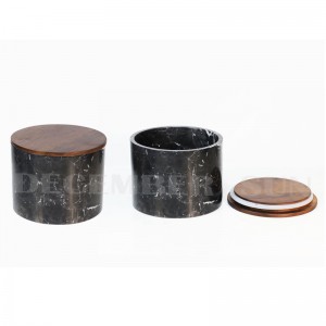 Набор черных мраморных канистр