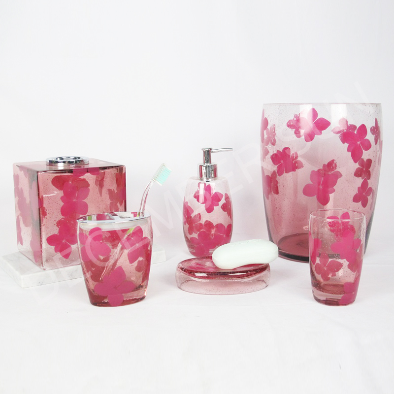 6 штук стеклянных аксессуаров для ванной