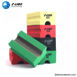 подгонянные гальванизированные качества алмазные ручные полировки для камня ZL-37CV20