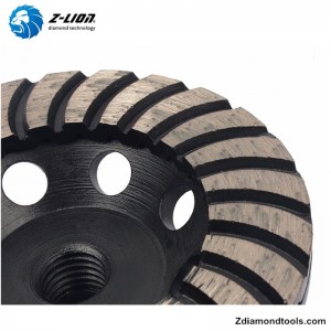 Двухслойный турбо алмазный стакан ZL-17 для гранита