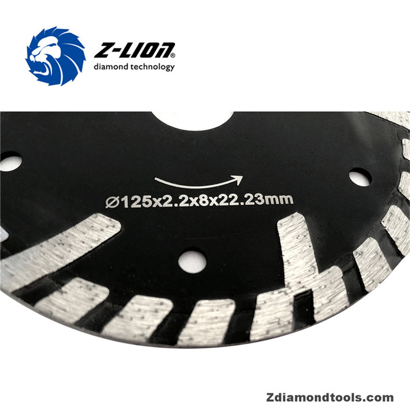 Волнообразный пильный диск ZL-HB06 с длинными и короткими защищенными зубьями для резки камня