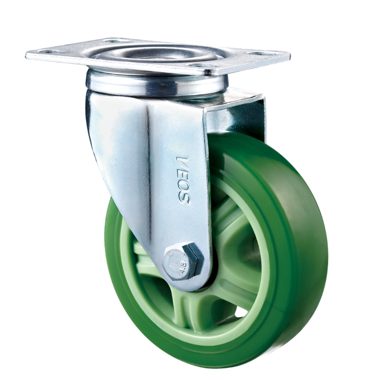 Средняя нагрузка - хромированный корпус с зеленым колесом TPE