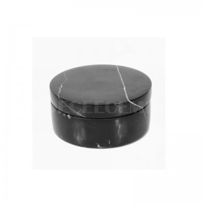 Черный мраморный солонка