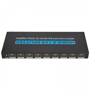 V2.0 HDMI 1x8 Splitter Поддержка 3D Ultra HD 4Kx2K при 60 Гц HDCP2.2