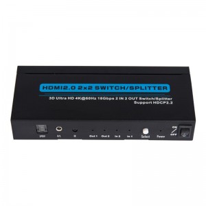 V2.0 Поддержка HDMI 2x2 HDMI \/ Splitter 3D Ultra HD 4Kx2K при 60 Гц HDCP2.2