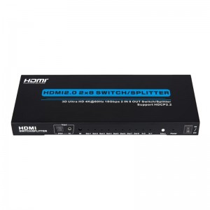 V2.0 Поддержка HDMI 2x8 HDMI \/ Splitter 3D Ultra HD 4Kx2K при 60 Гц HDCP2.2