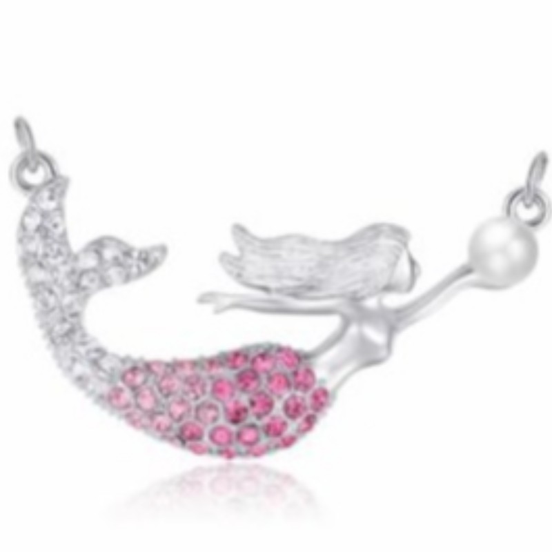 Русалка жемчужное ожерелье для женщин 14-каратное золото 925 пробы 18-каратное розовое золото жемчужное ожерелье