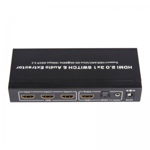 V2.0 HDMI 3x1 коммутатор и поддержка Audio Extractor ARC Ultra HD 4Kx2K при 60 Гц HDCP2.2 18 Гбит \/ с