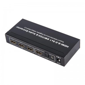 V2.0 HDMI 3x1 коммутатор и поддержка Audio Extractor ARC Ultra HD 4Kx2K при 60 Гц HDCP2.2 18 Гбит \/ с