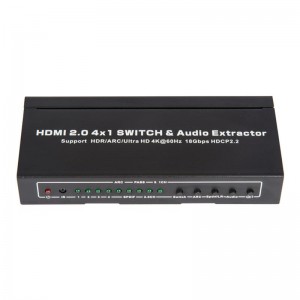 V2.0 HDMI 4x1 коммутатор и поддержка Audio Extractor ARC Ultra HD 4Kx2K при 60 Гц HDCP2.2 18 Гбит \/ с