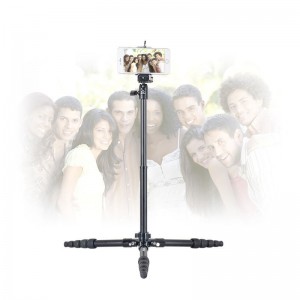 Kingjoy SF056 5 секционных складных штативных комплектов с низким углом съемки и центральной колонной можно использовать как монопод